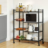 Artiss Kitchen Baker’s Rack 4-Tier – Storage Shelf with Baskets & Castors