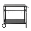 Weisshorn BBQ Prep Table & Outdoor Kitchen Trolley – Black