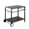 Weisshorn BBQ Prep Table & Outdoor Kitchen Trolley – Black