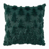 Jingle Jollys Christmas Tree Pillow Covers 2 Packs Cushion Covers Soft Faux Fur Jacquard Throw Pillow Covers 45 x 45cm Green