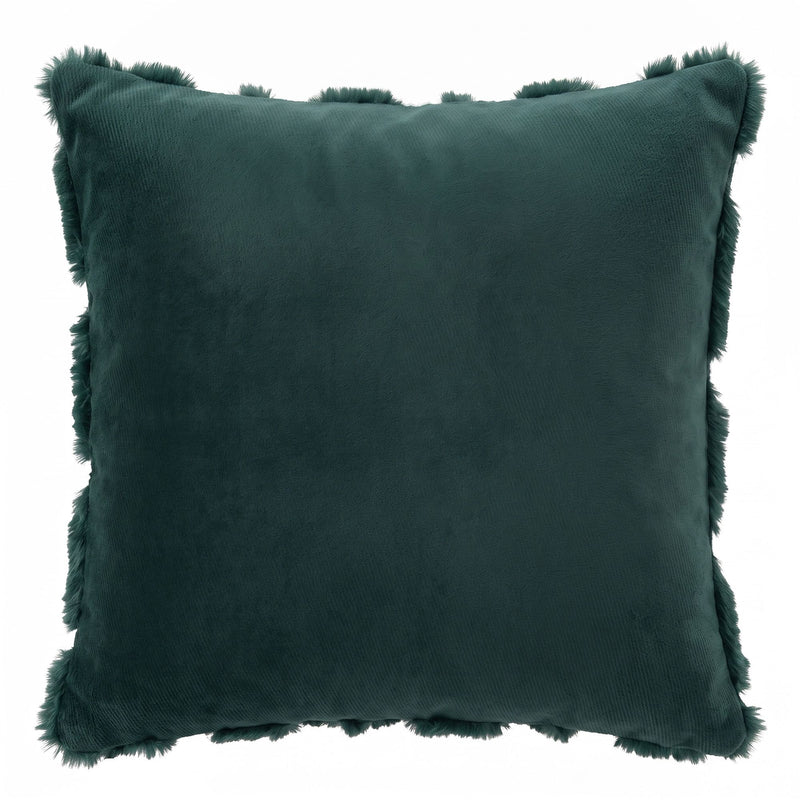 Jingle Jollys Christmas Tree Pillow Covers 2 Packs Cushion Covers Soft Faux Fur Jacquard Throw Pillow Covers 45 x 45cm Green