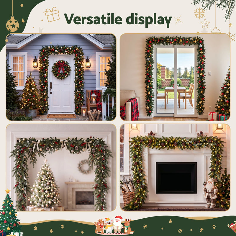 Adjustable Christmas Garland & Wreath Door Hanger 85–125cm