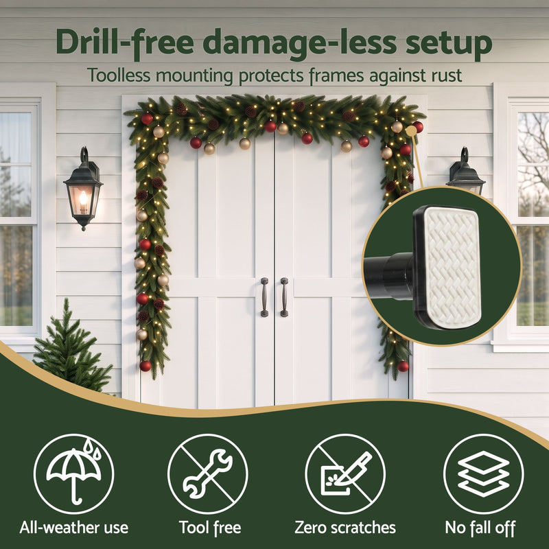 Adjustable Christmas Garland & Wreath Door Hanger 85–160cm