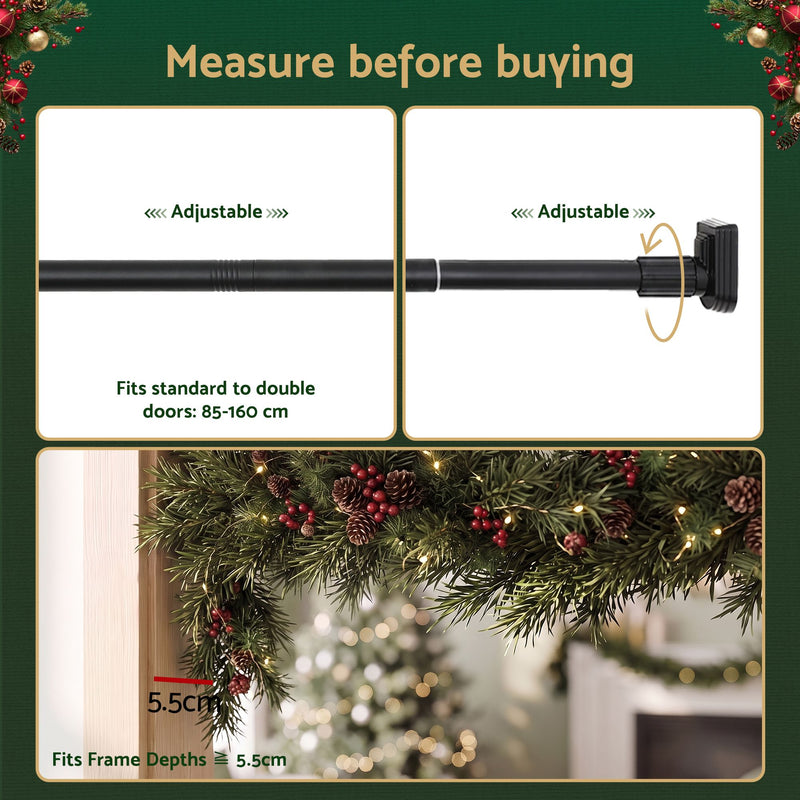Adjustable Christmas Garland & Wreath Door Hanger 85–160cm