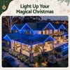 Jingle Jollys 32M Solar Christmas Icicle String Lights 960 LED – Blue