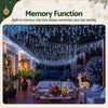 Jingle Jollys 32M Solar Icicle Lights 960 LED Cool White