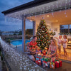 Jingle Jollys 32M Solar Icicle Lights 960 LED Cool White