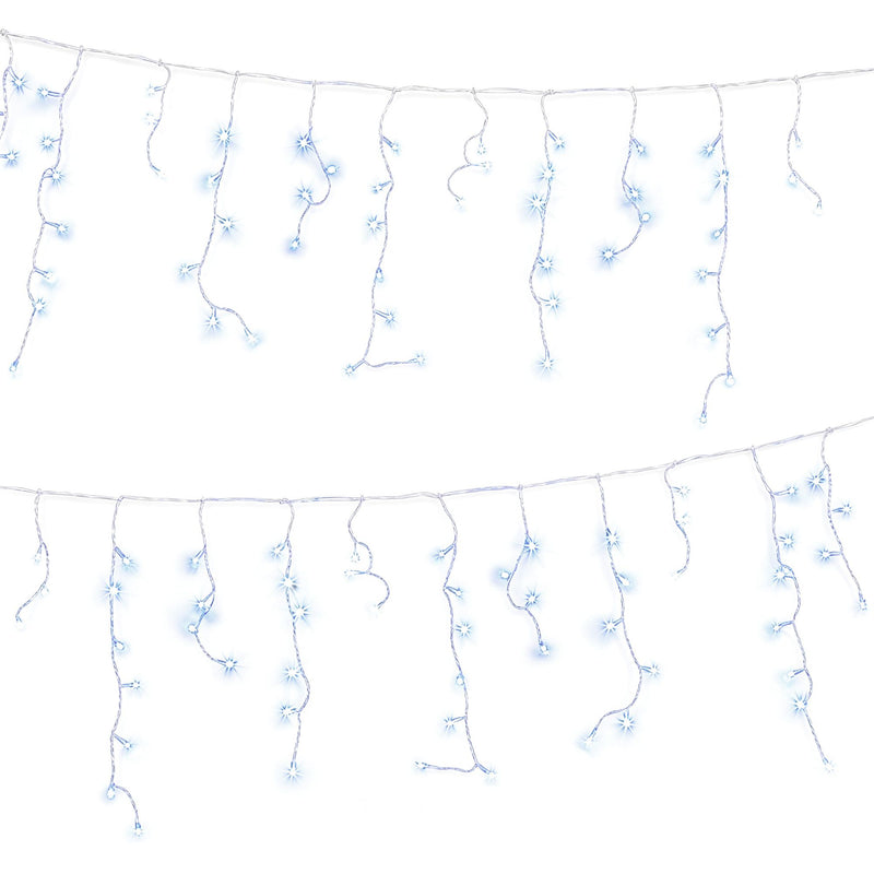 Jingle Jollys 32M Solar Icicle Lights 960 LED Cool White