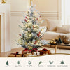 Christmas Tree 1M LED Potted Red Berries Flocked
