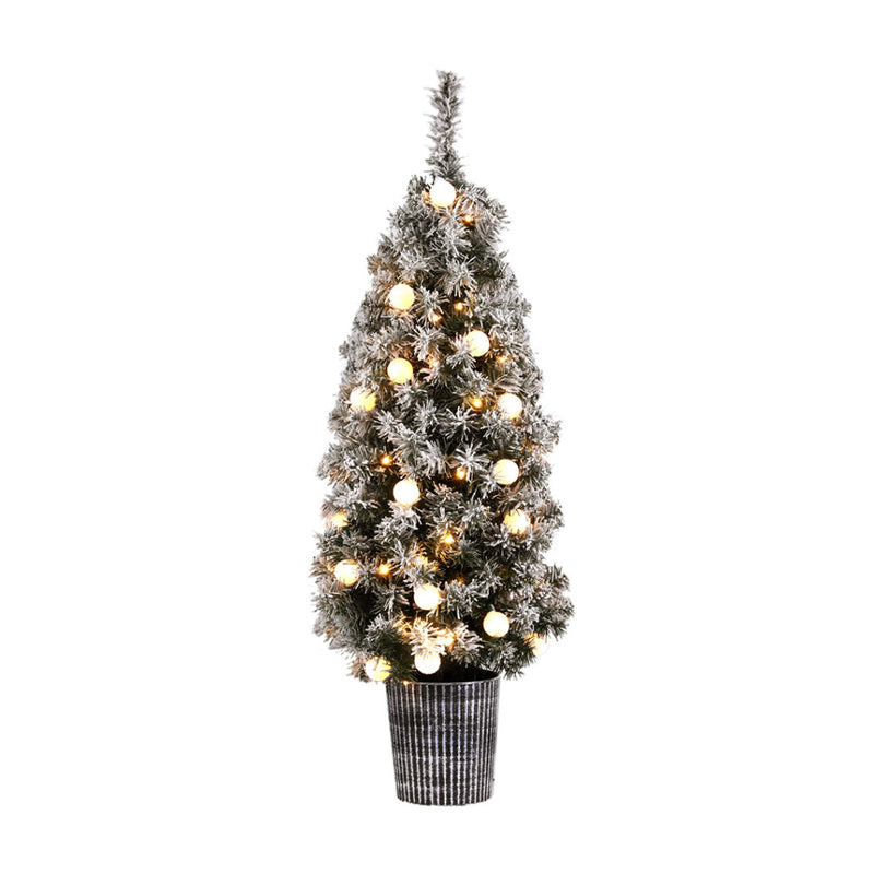 1.2M Potted Snowy Xmas Tree