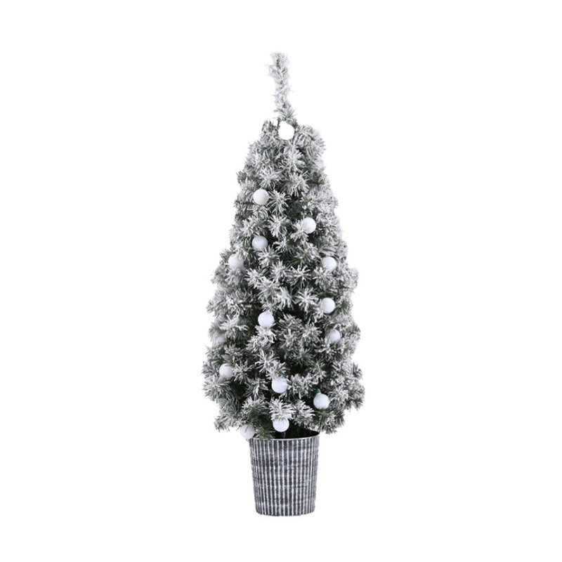 1.2M Potted Snowy Xmas Tree