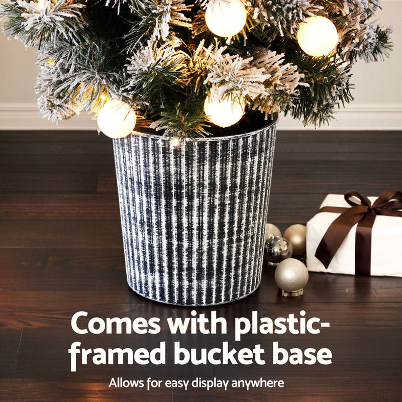 1.2M Potted Snowy Xmas Tree