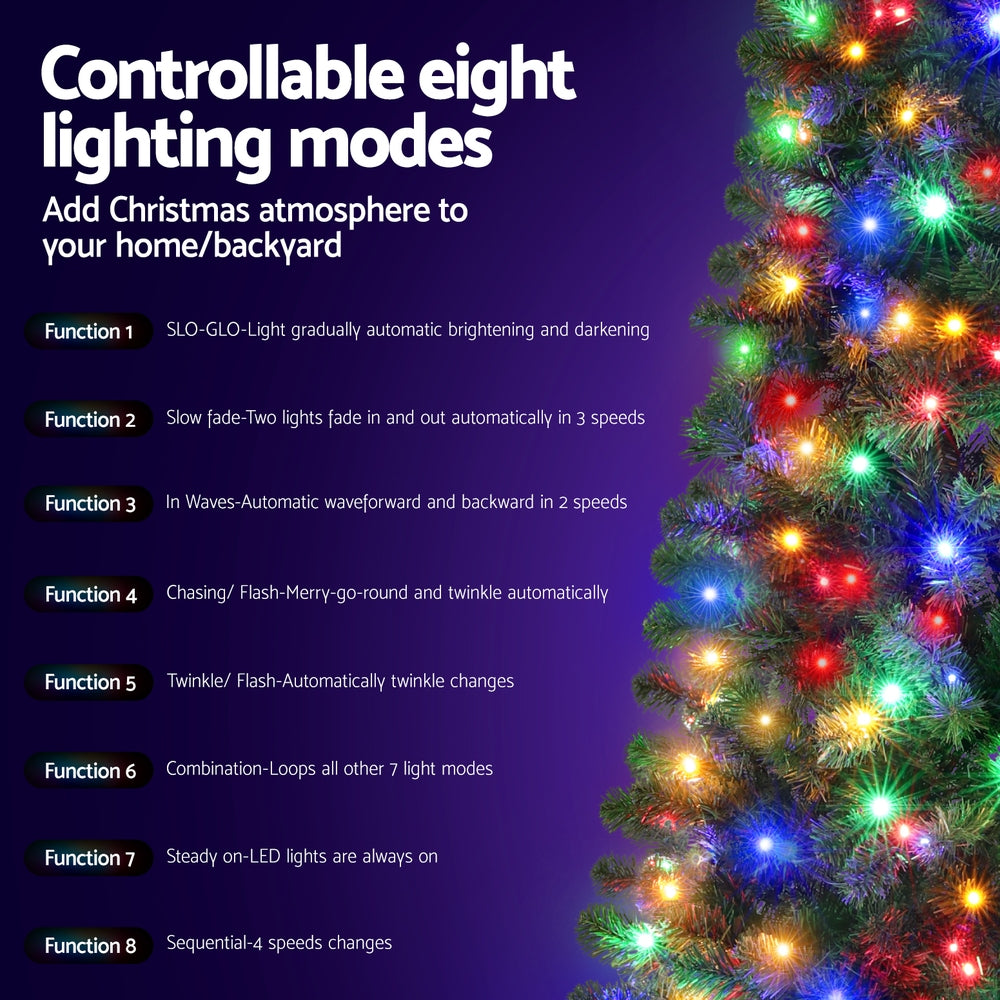 Jingle Jollys 1.8M Corner Christmas Tree – LED Multi-Colour
