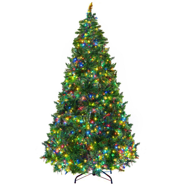 2.1M Pre-Lit Christmas Tree Multi Colour LED 8 Modes