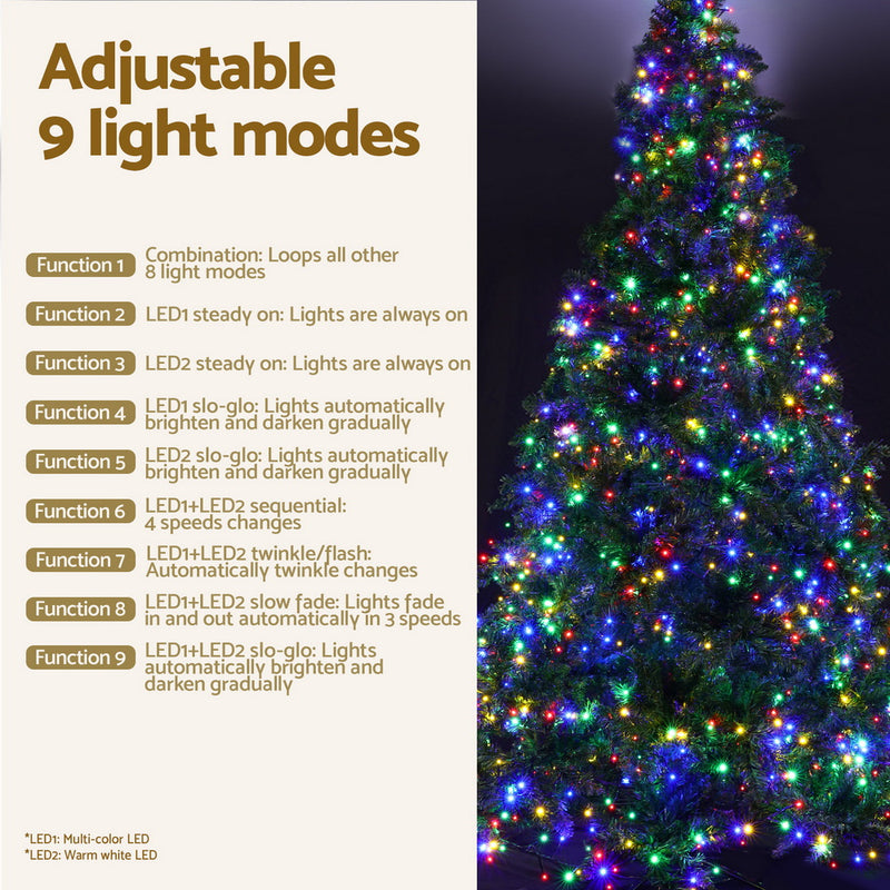 2.1m Christmas Tree – Multi-Colour LED, 8 Light Modes