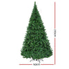 2.7m Pre-Lit Fir Christmas Tree – 1,800 Warm White LEDs