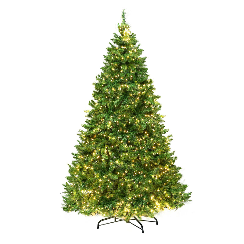 2.7m Pre-Lit Fir Christmas Tree – 1,800 Warm White LEDs
