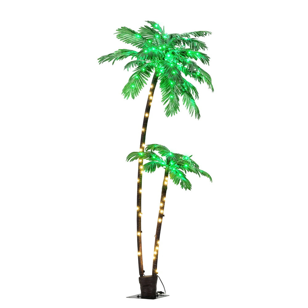 2.1m LED Lighted Christmas Palm Trees