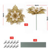 10-Piece Christmas Poinsettia Flower Decoration Set
