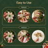 10-Piece Christmas Poinsettia Flower Decoration Set