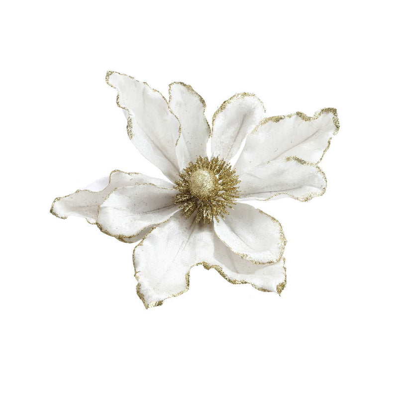 14Pcs Christmas Tree Flower Set Xmas Garland Wreath Magnolia White