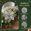 20-Piece Gold Christmas Poinsettia Flower Set