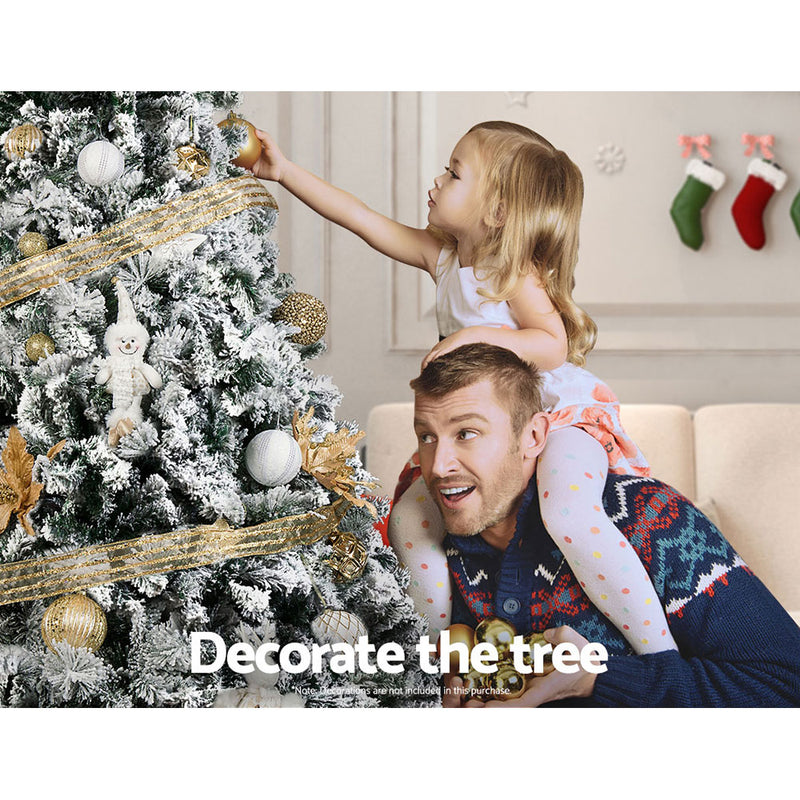 Christmas Tree 2.4M Snow Flocked 1500 Tips