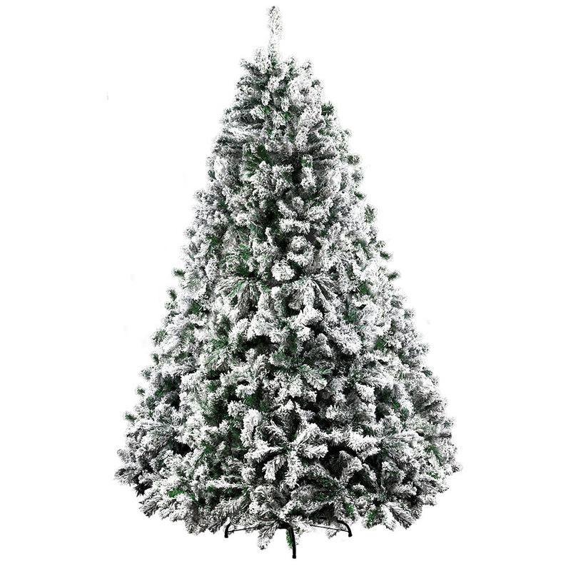 2.4M Snow Flocked Christmas Tree 1500 Tips