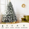 2.4M Snow Flocked Christmas Tree 1500 Tips