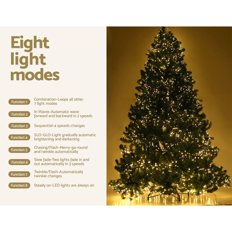 2.4M Christmas Tree 3190 LED Lights 8 Lighting Modes
