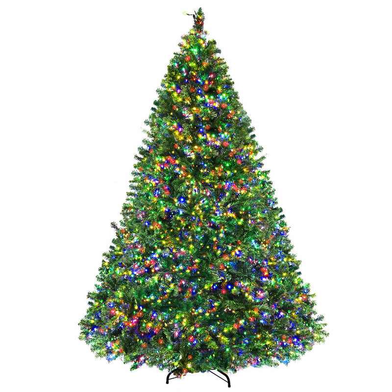 2.4M Christmas Tree with Multi Colour LED Lights & 8 Modes