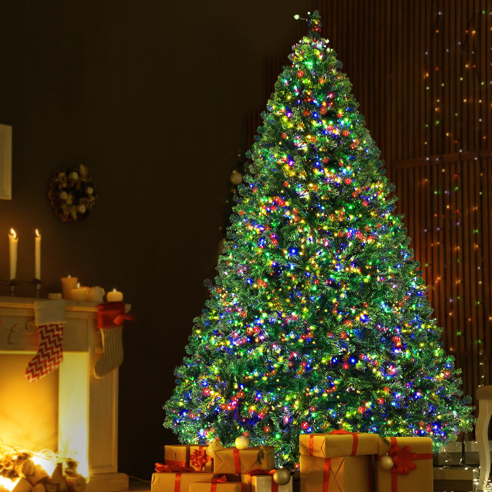 2.4M Christmas Tree with Multi Colour LED Lights & 8 Modes