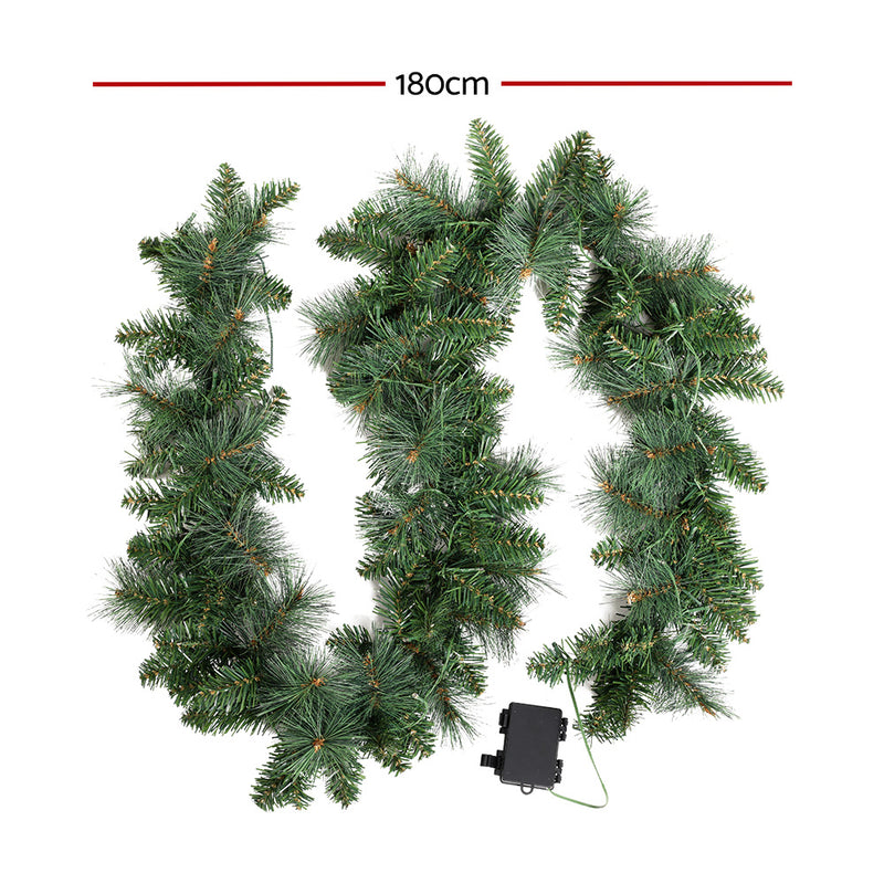 1.8m Christmas Garland with LED lights