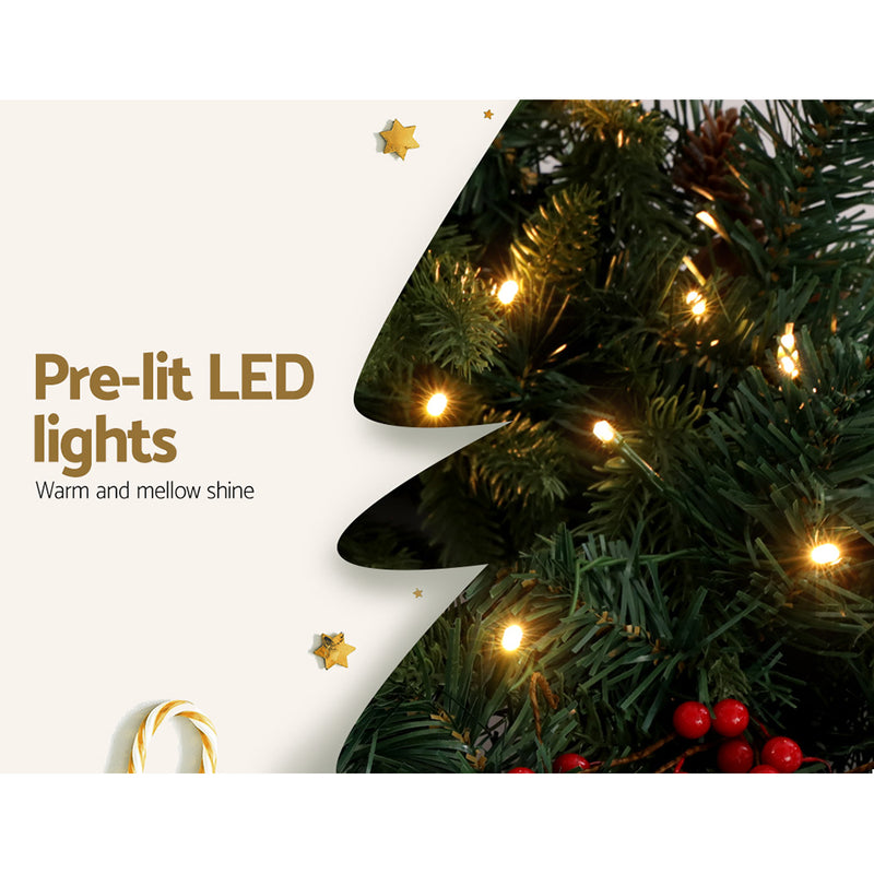 2.4m Christmas Garland with LED Lights