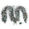 2.7m Christmas Garland with LED Lights Snowy