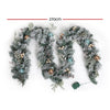 2.7m Christmas Garland with LED Lights Snowy