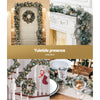2.7m Christmas Garland with LED Lights Snowy