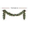 3M Christmas Garland Pre-lit LED with Pine Cones Green