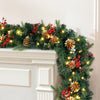 1.8m LED Christmas Garland with Pine Cones & Berries