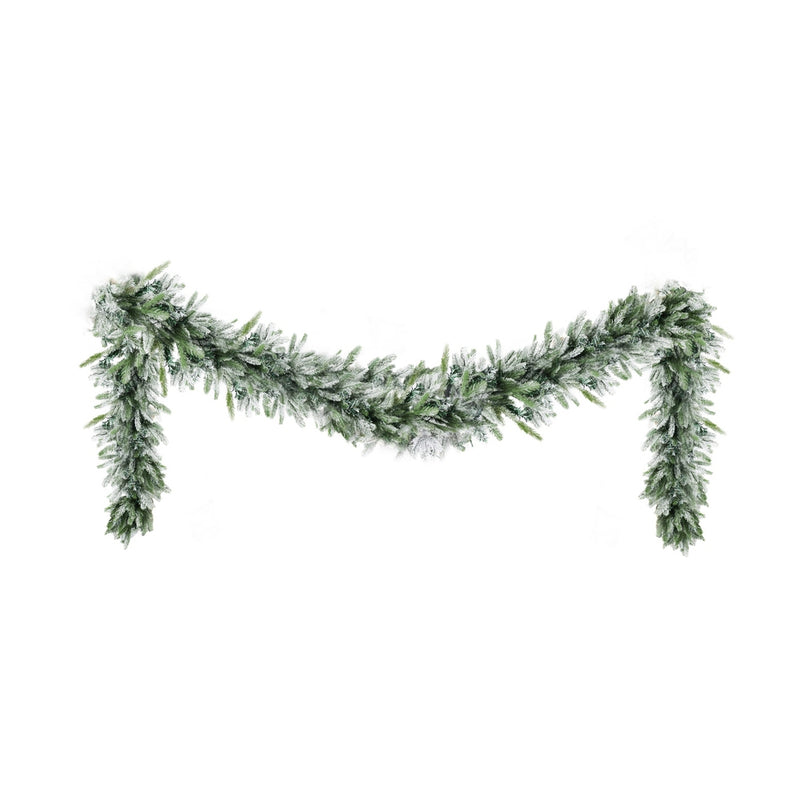 3M Christmas Garland Pre-lit LED Lights Snow Frosted Tips