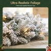 1.8M Pre-Lit Christmas Garland with Frosted Tips