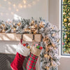 1.8M Pre-Lit Christmas Garland with Frosted Tips