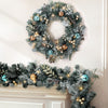 2.7m Christmas Garland with Wreath Set LED Lights