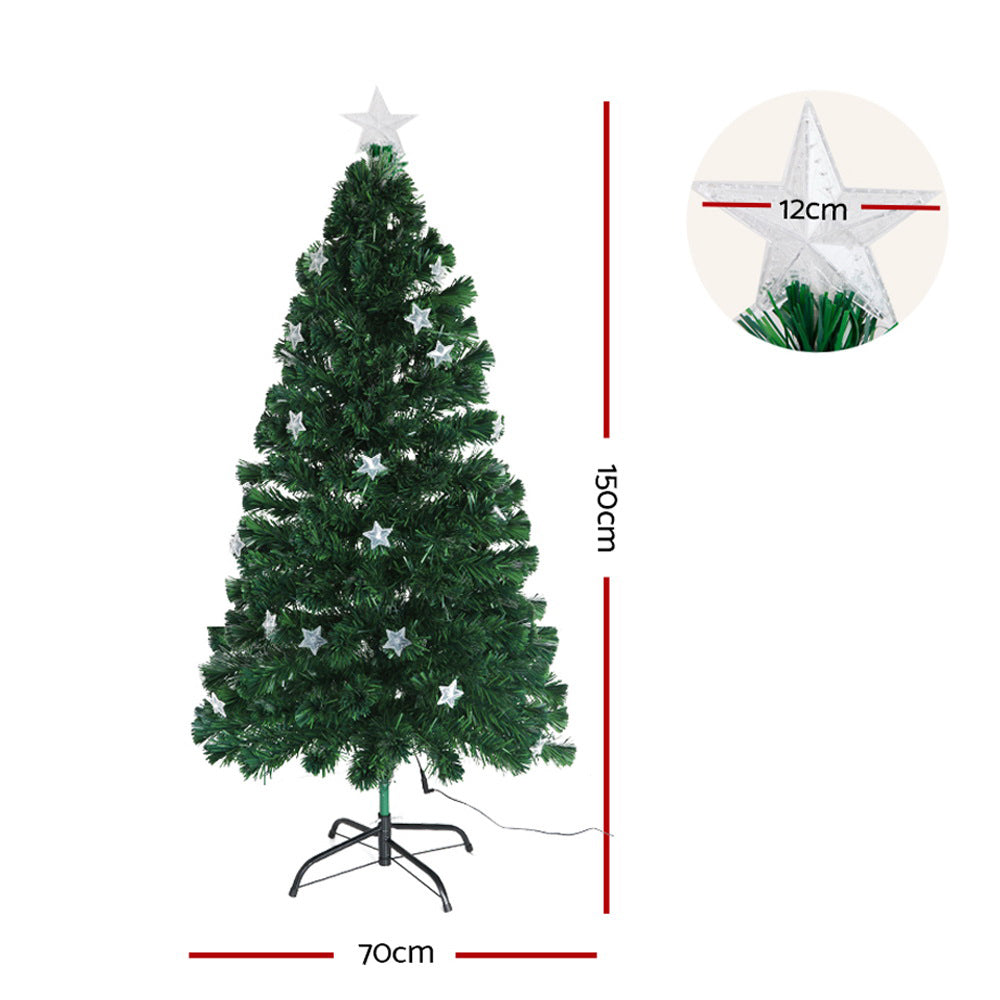 1.5m Christmas Tree Optic Fibre - Multi Colour