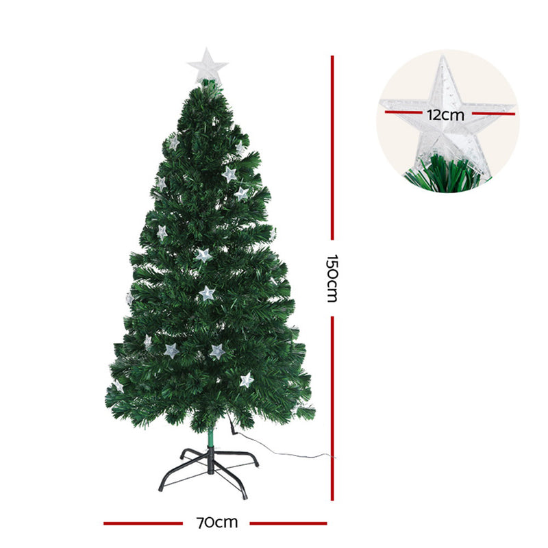 1.5m Christmas Tree Optic Fibre - Multi Colour