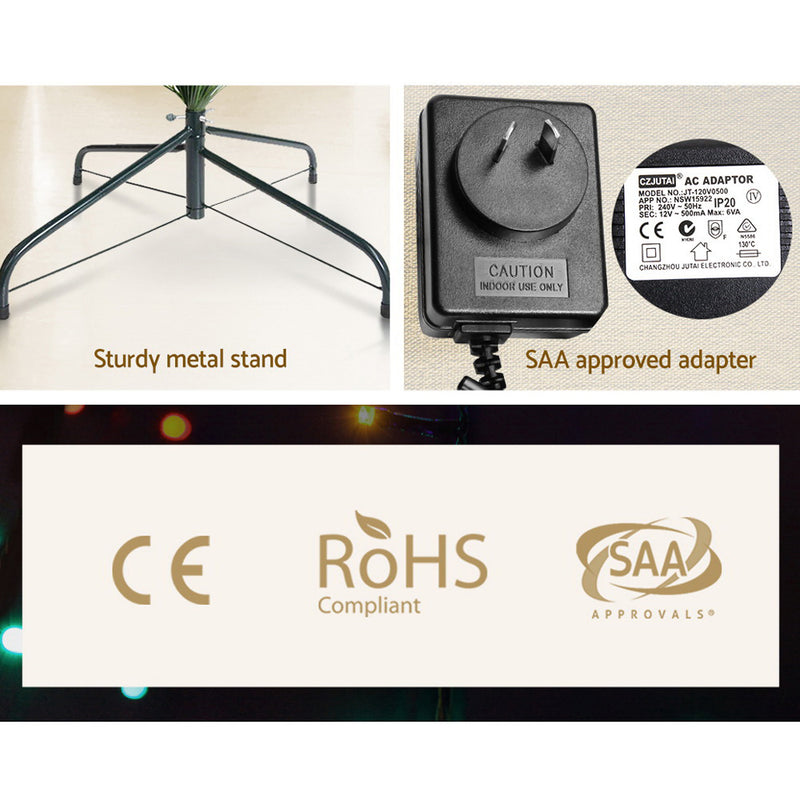 1.5m Christmas Tree Optic Fibre - Multi Colour