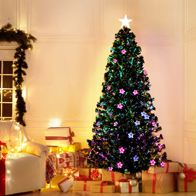 1.8m Optic Fibre LED Christmas Tree – Multicolour