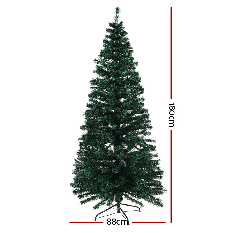 1.8m Christmas Tree Optic Fibre Warm White