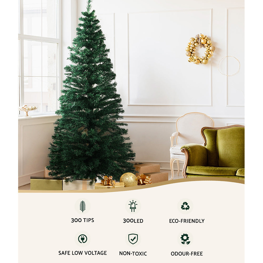 1.8m Christmas Tree Optic Fibre Warm White