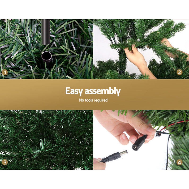 1.8m Christmas Tree Optic Fibre Warm White